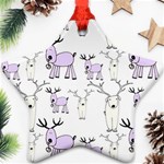 Cute Deers  Star Ornament (Two Sides)