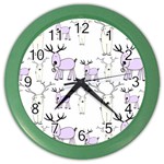 Cute Deers  Color Wall Clock