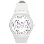 Cute Deers  Round Plastic Sport Watch (M)