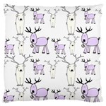Cute Deers  Large Premium Plush Fleece Cushion Case (Two Sides)