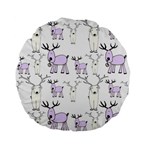 Cute Deers  Standard 15  Premium Flano Round Cushions