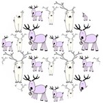 Cute Deers  Wooden Bottle Opener (Round)
