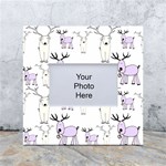Cute Deers  White Box Photo Frame 4  x 6 