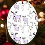 Cute Deers  UV Print Acrylic Ornament Oval