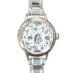 Little Cow Christmas  Round Italian Charm Watch