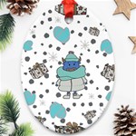 Little Cow Christmas  Ornament (Oval)