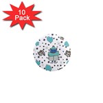 Little Cow Christmas  1  Mini Magnet (10 pack) 