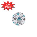 Little Cow Christmas  1  Mini Buttons (100 pack) 