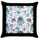 Little Cow Christmas  Throw Pillow Case (Black)