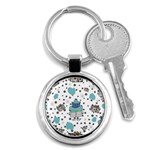Little Cow Christmas  Key Chain (Round)