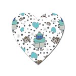 Little Cow Christmas  Heart Magnet