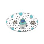 Little Cow Christmas  Sticker Oval (100 pack)