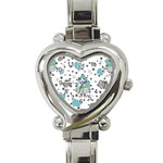 Little Cow Christmas  Heart Italian Charm Watch