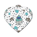Little Cow Christmas  Dog Tag Heart (Two Sides)