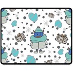 Little Cow Christmas  Fleece Blanket (Medium)