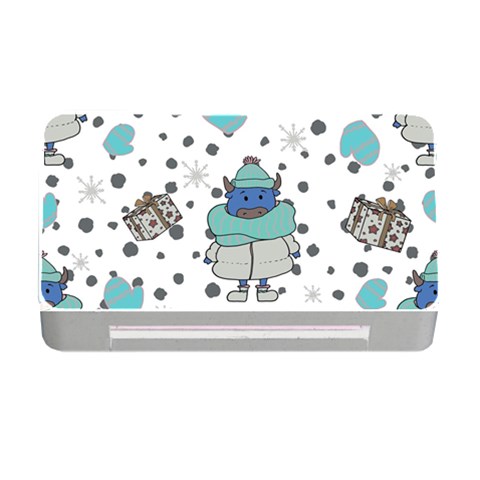 Little Cow Christmas  Memory Card Reader with CF from ArtsNow.com Front