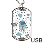 Little Cow Christmas  Dog Tag USB Flash (Two Sides)
