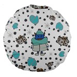 Little Cow Christmas  Large 18  Premium Round Cushions