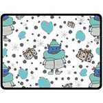 Little Cow Christmas  Two Sides Fleece Blanket (Large)
