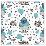 Little Cow Christmas  Square Satin Scarf (36  x 36 )