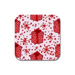 Cute Gift Boxes Rubber Square Coaster (4 pack)
