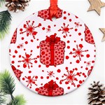Cute Gift Boxes Round Ornament (Two Sides)