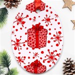 Cute Gift Boxes Oval Ornament (Two Sides)