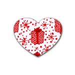 Cute Gift Boxes Rubber Heart Coaster (4 pack)