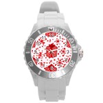 Cute Gift Boxes Round Plastic Sport Watch (L)