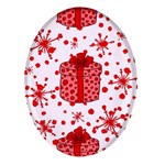 Cute Gift Boxes Oval Glass Fridge Magnet (4 pack)
