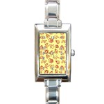 Bw Christmas Icons   Rectangle Italian Charm Watch