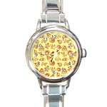 Bw Christmas Icons   Round Italian Charm Watch