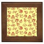 Bw Christmas Icons   Framed Tile
