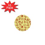 Bw Christmas Icons   1  Mini Buttons (10 pack) 