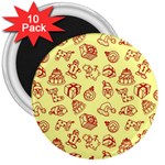 Bw Christmas Icons   3  Magnets (10 pack) 