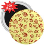 Bw Christmas Icons   3  Magnets (100 pack)