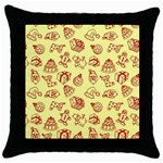 Bw Christmas Icons   Throw Pillow Case (Black)