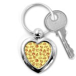Bw Christmas Icons   Key Chain (Heart)