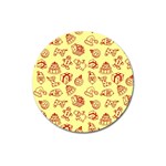 Bw Christmas Icons   Magnet 3  (Round)