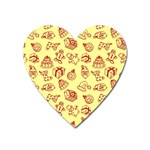 Bw Christmas Icons   Heart Magnet