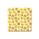 Bw Christmas Icons   Square Magnet
