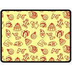 Bw Christmas Icons   Fleece Blanket (Large)