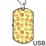 Bw Christmas Icons   Dog Tag USB Flash (Two Sides)
