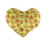 Bw Christmas Icons   Standard 16  Premium Heart Shape Cushions