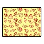 Bw Christmas Icons   Two Sides Fleece Blanket (Small)