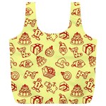 Bw Christmas Icons   Full Print Recycle Bag (XL)
