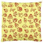 Bw Christmas Icons   Large Premium Plush Fleece Cushion Case (One Side)