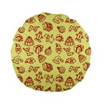 Bw Christmas Icons   Standard 15  Premium Flano Round Cushions