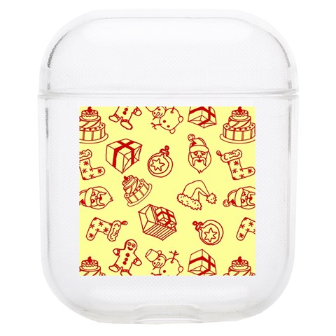 Bw Christmas Icons   Soft TPU AirPods 1/2 Case from ArtsNow.com Front
