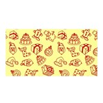 Bw Christmas Icons   Satin Wrap 35  x 70 